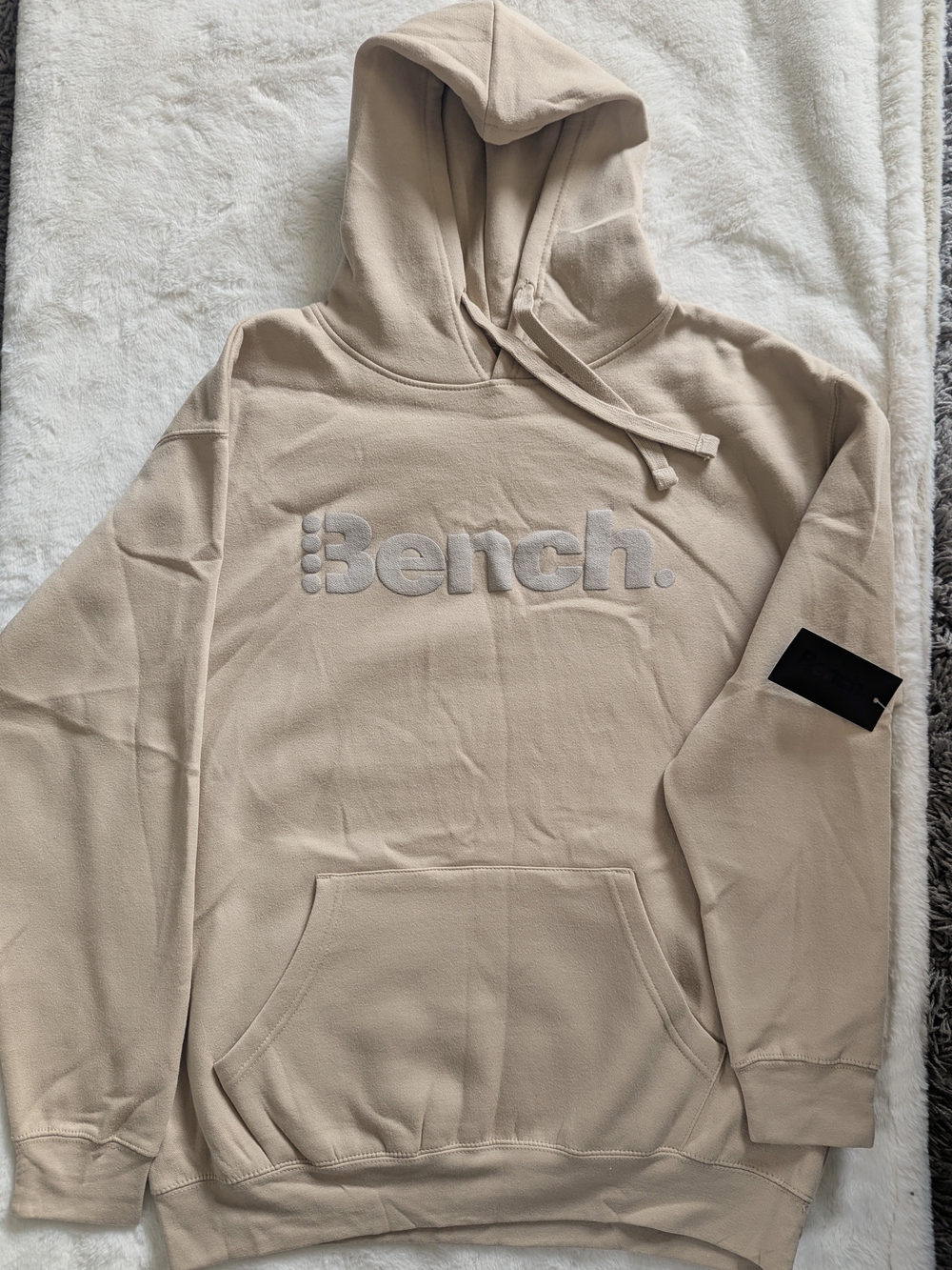 Bench Men’s Light Beige Hoodie Sweatshirt